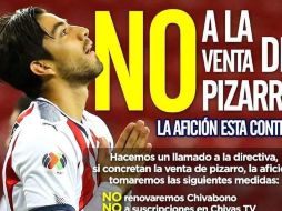 Los aficionados han hecho circular en redes sociales imágenes que invitan a aplicar un boicot al club y las marcas que lo patrocinan.ESPECIAL/TWITTER.