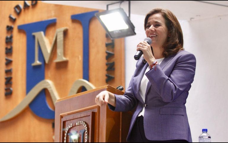 Zavala sostuvo hoy un diálogo con estudiantes de la Universidad de Tlaxcala. NTX / ESPECIAL
