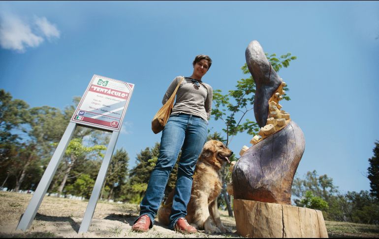 Tentáculo. Pieza de Diana Villaseñor, la única escultora mexicana que participa en la primera entrega de esculturas. EL INFORMADOR/F. Atilano