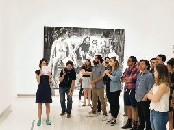 Protesta. Grupo de artistas inconformes por la muestra “Hembras”, ubicada en el MUSA. EL INFORMADOR/J. Pérez