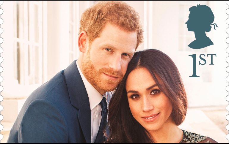 Los sellos saldrán a la venta el mismo día de la boda y cuentan con el visto bueno de los futuros esposos y de la reina Isabel II. AFP/ ESPECIAL