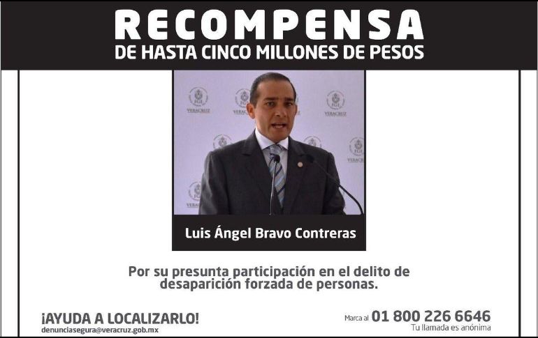 Bravo Contreras se desempeñó como fiscal durante la administración del ex priista, Javier Duarte de Ochoa, preso en el Reclusorio Norte. ESPECIAL