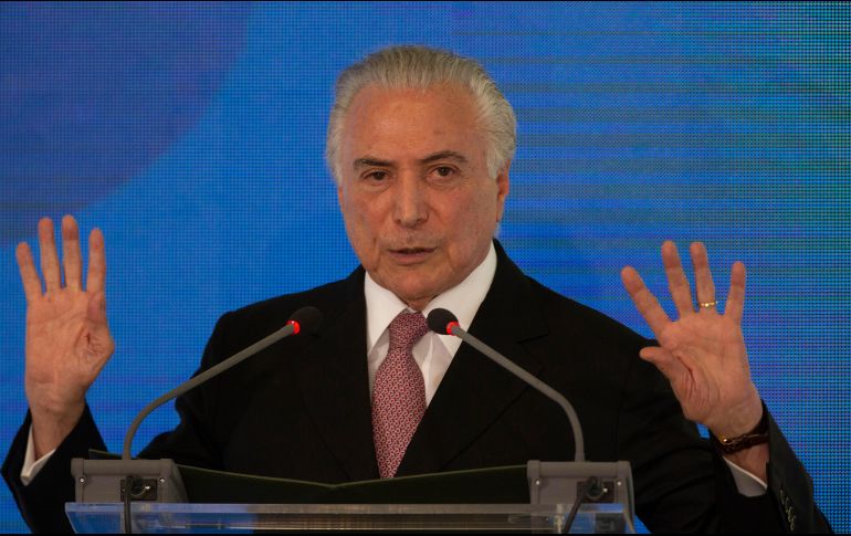 Las autoridades investigan si un decreto sancionado por Temer en mayo del año pasado y que alteró la ley de puertos benefició a la empresa Rodrimar a cambio de sobornos pagados al MDB. EFE / J. Alves