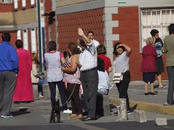 Alfonso Navarrete Prida, secretario de Gobernación, informa que las autoridades federales activaron los protocolos de seguridad por el temblor. EFE / S. Gutiérrez
