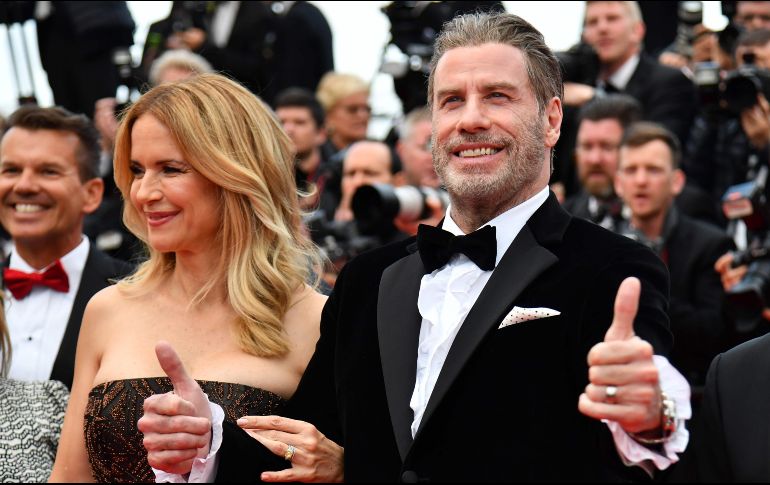 John Travolta regresó al Festival de Cine de Cannes para presentar su cinta sobre el mafioso John Gotti. AFP / A. Pizzoli