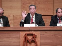 El Banxico ofreció una conferencia de prensa en la que anunció que el monto del ciberataque registrado en el SPEI es de 300 millones de pesos. SUN/A. Leyva