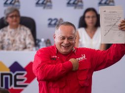 Cabello, de 55 años, es actualmente el primer vicepresidente del gobernante Partido Socialista Unido de Venezuela (PSUV) y fue presidente de la Asamblea Nacional entre 2012 y 2016. EFE / M. Gutiérrez