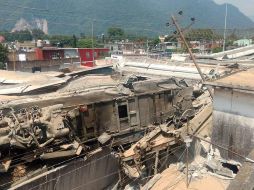 Presuntos delincuentes habrían saboteado los frenos de uno de los convoyes para tratar de robar su carga. EFE / M. Victoria