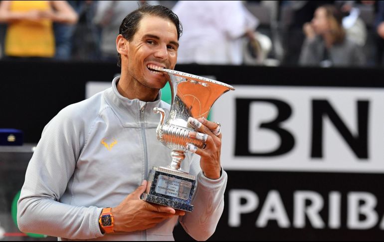 Nadal volvió a coronarse en el Foro Itálico cinco años después de la última vez. EFE / E. Ferrari