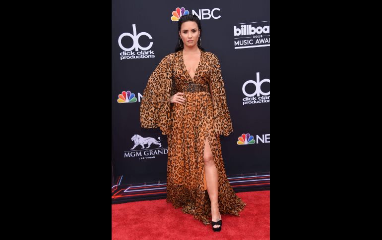 Demi Lovato posa en la alfombra roja. AFP / L. O'connor