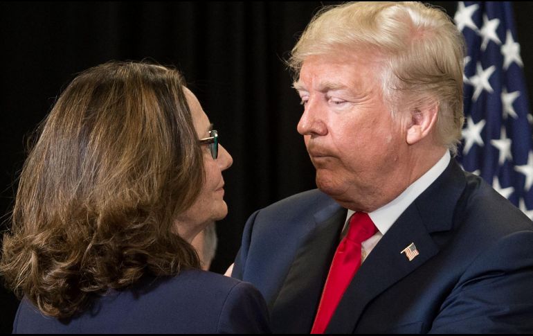 Trump menciona que Haspel es una mujer fuerte que nunca cederá en la defensa de EU. AFP / S. Loeb