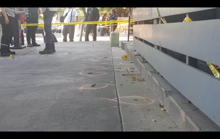 Casquillos quedaron en el suelo. EL INFORMADOR