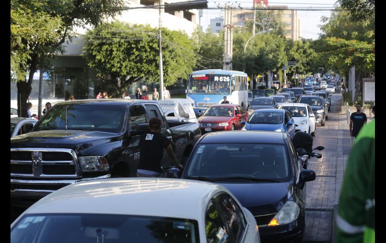 Algunas puntos en los alrededores de Chapultepec fueron cerradas, lo que provocó congestionamiento vial. EL INFORMADOR/G. Gallo