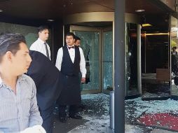 Fachada del restaurante tras el ataque al ex fiscal. ESPECIAL