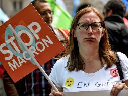 Junto a los paros, que se dejan sentir en numerosos sectores como el transporte, la enseñanza, la sanidad o la energía, las centrales han convocado unas 140 manifestaciones por todo el país. AFP / P. Huguen