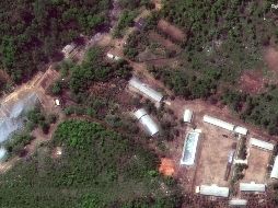 Vista aérea del complejo de Punggye-ri, donde Pyongyang ha realizado sus seis pruebas nucleares. AP