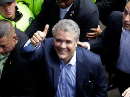Iván Duque encabezaba hoy el escrutinio de las mesas de votación en los comicios presidenciales. AP / F. Vergara