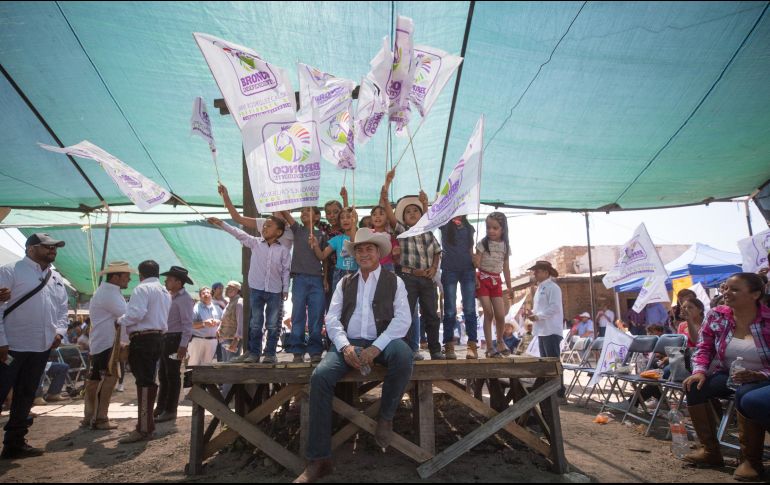 Jaime Rodríguez en La Joya, Durango. NOTIMEX