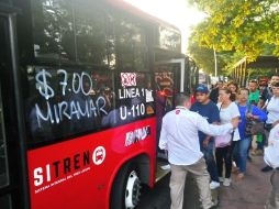 Camiones de Sitren están brindando el servicio de la ruta 626 para no afectar a los ciudadanos. TWITTER / @MovilidadJal