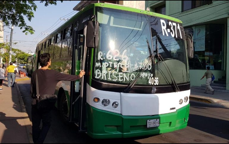 Concesionarios de dicha ruta anuncian que a partir de este miércoles comenzarían a cobrar nueve pesos. EL INFORMADOR/ S. Blanco