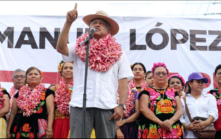 López Obrador protagonizó una polémica con los empresarios tras acusarles de unirse a Anaya para aplicar el “voto útil”. SUN / V. Rosas
