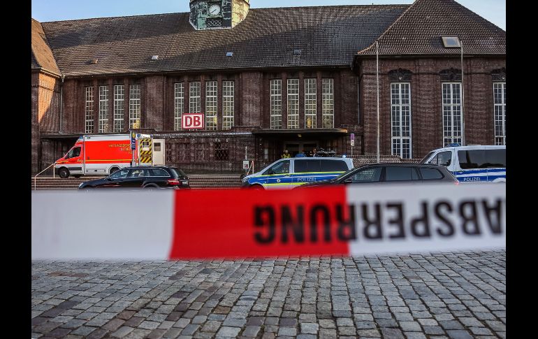 La estación principal de Flensburgo fue evacuada y el servicio ferroviario a la ciudad se interrumpió temporalmente. EFE/ H. Thomsen