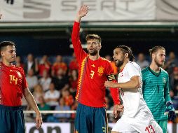 El cuadro helvético, compacto y competitivo, no dio tregua a los españoles. EFE/J. C. Cárdenas