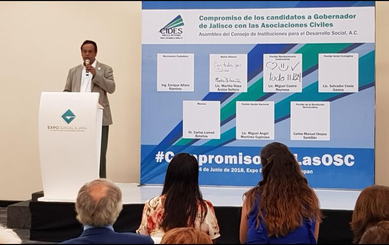 El contendiente dijo que “tiene que haber transparencia” y claridad en las acciones de toda Sociedad Civil. EL INFORMADOR / R. Rivas