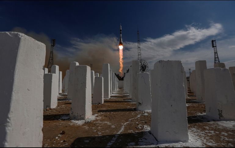 El cohete, un Soyuz MS-09, ha ingresado a su órbita y debe llegar a la estación espacial el viernes. EFE / S. Linitsky