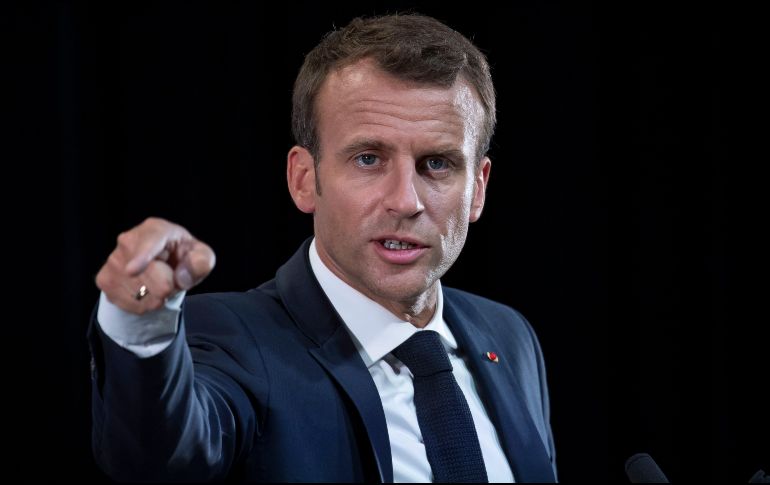 Macron se reunió en Ottawa, Canadá, con el primer ministro canadiense.  EFE / I. Langsdon