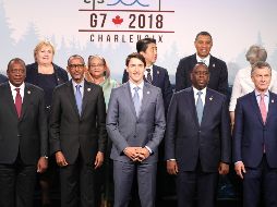 La parte del texto consagrada al comercio, a diferencia de la del clima, fue firmada por los siete países del G-7, incluido Estados Unidos. EFE / L. Marin