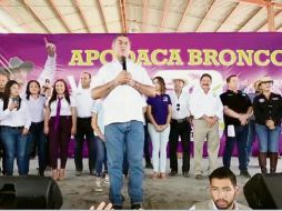 Paz. El candidato independiente estuvo en diversos municipios del Norte y Noroeste con seguidores. ESPECIAL