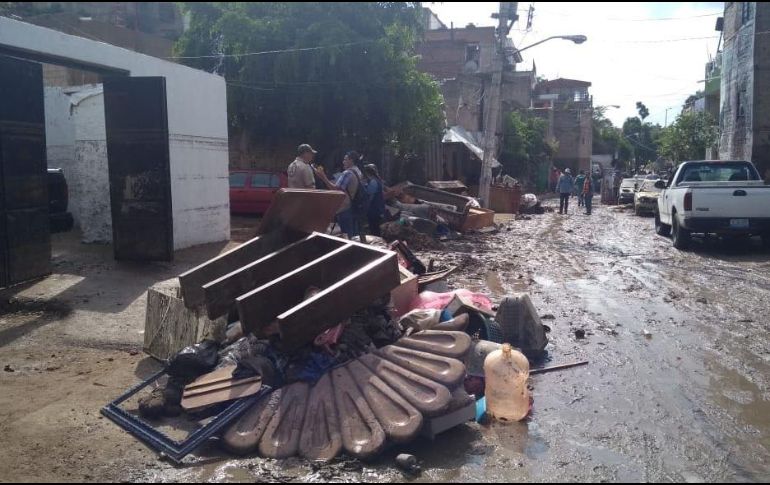 Una de las colonias más afectadas fue La Martinica, con 53 casas habitación afectadas. ESPECIAL / Protección Civil Jalisco