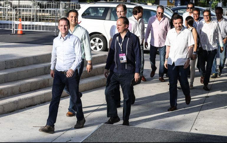 Anaya Cortés ofreció una conferencia minutos antes de su ensayo para el tercer debate en la ciudad de Mérida. SUN / G. Espinosa