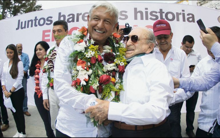 Andrés Manuel llegó a Chiapas para presentar su proyecto. NTX