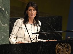 La representante permanente de EU ante la ONU, Nikki Haley, manifestó que los 