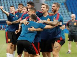 De no ser la furia roja la ganadora, la AI seleccionó otros posibles ganadores en el siguiente orden: Alemania, Brasil, Francia, Bélgica o Argentina. EFE/ J. Etxezarreta