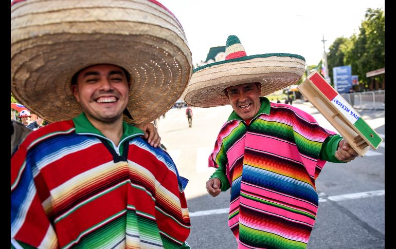 Desde la zona para aficionados de Nizhny Novgorod en Moscú. AFP/M. Bernetti