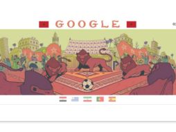 El doodle de este viernes muestra una imagen de una cancha de futbol con la palabra 