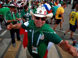 Los mexicanos van llegando al estadio Luzhnikí para el primer partido del Tri en el Mundial Rusia 2018. EFE / J. Méndez