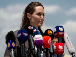 Jolie alude la falta de apoyo de recursos económicos y carencia de atención médica a la vulnerabilidad con la que viven los refugiados. AP / C. Thomas