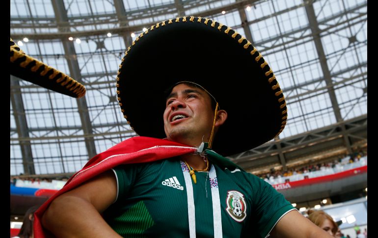 Hasta las lágrimas le salieron a este fan que vio el partido en directo desde el Estadio Luzhniki de la capital rusa.