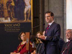 En el Antiguo Colegio de San Ildefonso, el Presidente de México, Enrique Peña Nieto, inauguró la exposición 