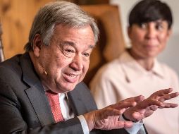 El secretario general de las Naciones Unidas (ONU), Antonio Guterres, participa en el Foro Oslo, en Noruega. EFE/O. Berg-rusten