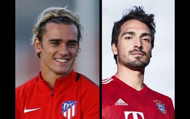 Los seleccionados de Francia, Antoine Griezmann (i), y Alemania, Mats Hummels, acumulan millones de seguidores en Instagram. ESPECIAL