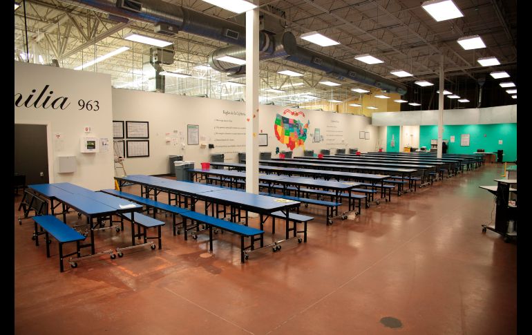 Un comedor de las instalaciones en Brownsville. AP/Departamento de Salud y Servicios Humanos