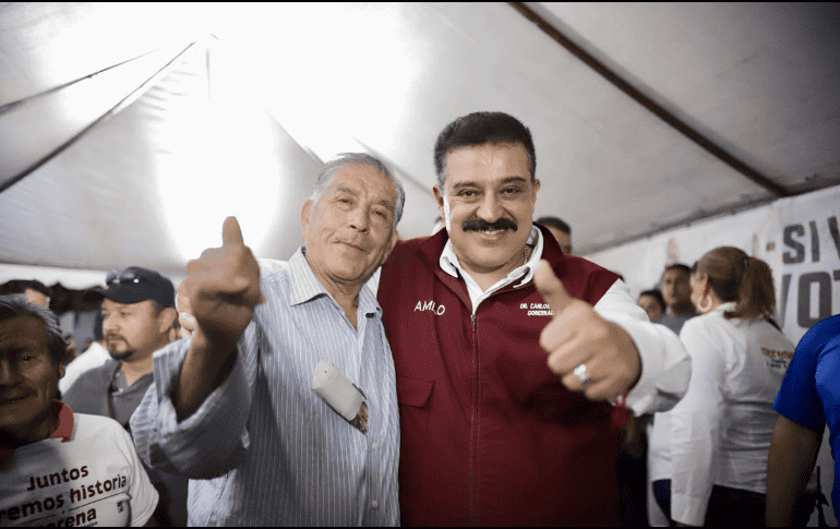 El candidato asistió también a Zapotlán del Rey, donde anunció que resolverá el desabasto de agua. TWITTER / @DrCarlosLomeli