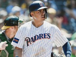 Christian Villanueva. El toletero tapatío volvió a lucir con el madero después de un letargo de varios partidos sin encontrar la bola. AFP