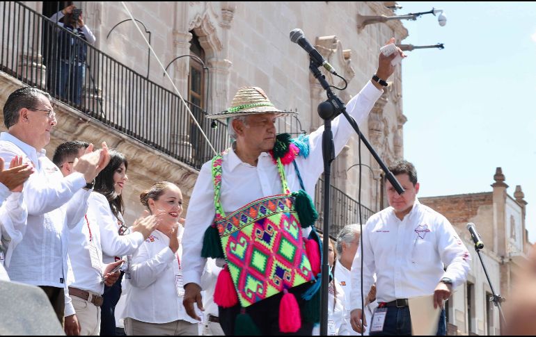 El candidato presidencial confió en ganar la elección presidencial y en ese tema -aseguró- ya no les funciona nada a sus adversarios. SUN / V. Rosas