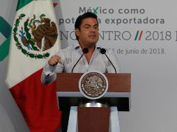 Aristóteles Sandoval participó en el evento México Potencia Exportadora, Encuentro 2018, junto al Presidente Enrique Peña Nieto. EL INFORMADOR / G. Gallo